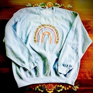 Women’s Custom Printed oversized crewneck sweatshirt XL